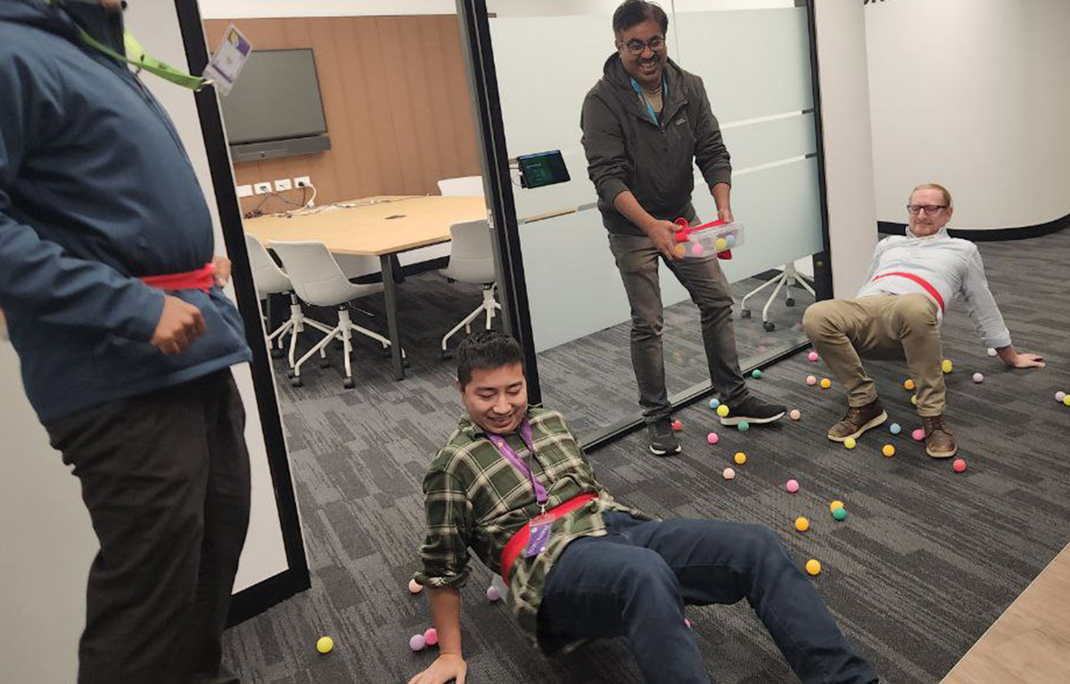Corporate team building day with interactive and engaging challenges
