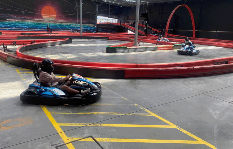 Teams enjoying HyperKarting during a Team Adventure Race