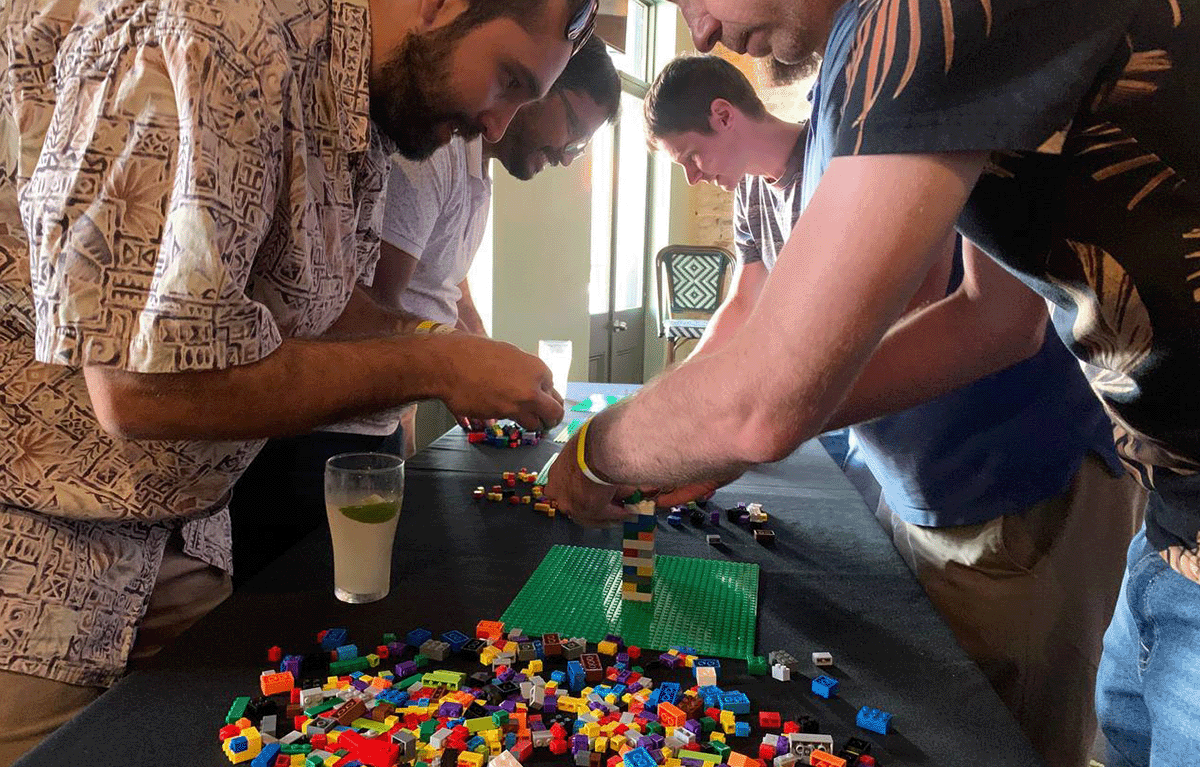 Fun indoor team building activities featuring LEGO bricks