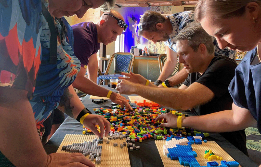 Fun indoor team building activities featuring LEGO bricks