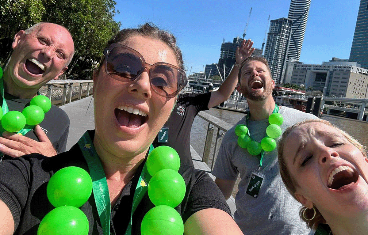 Teams enjoying a fun daY out of the office with Tailored Team Building in Brisbane