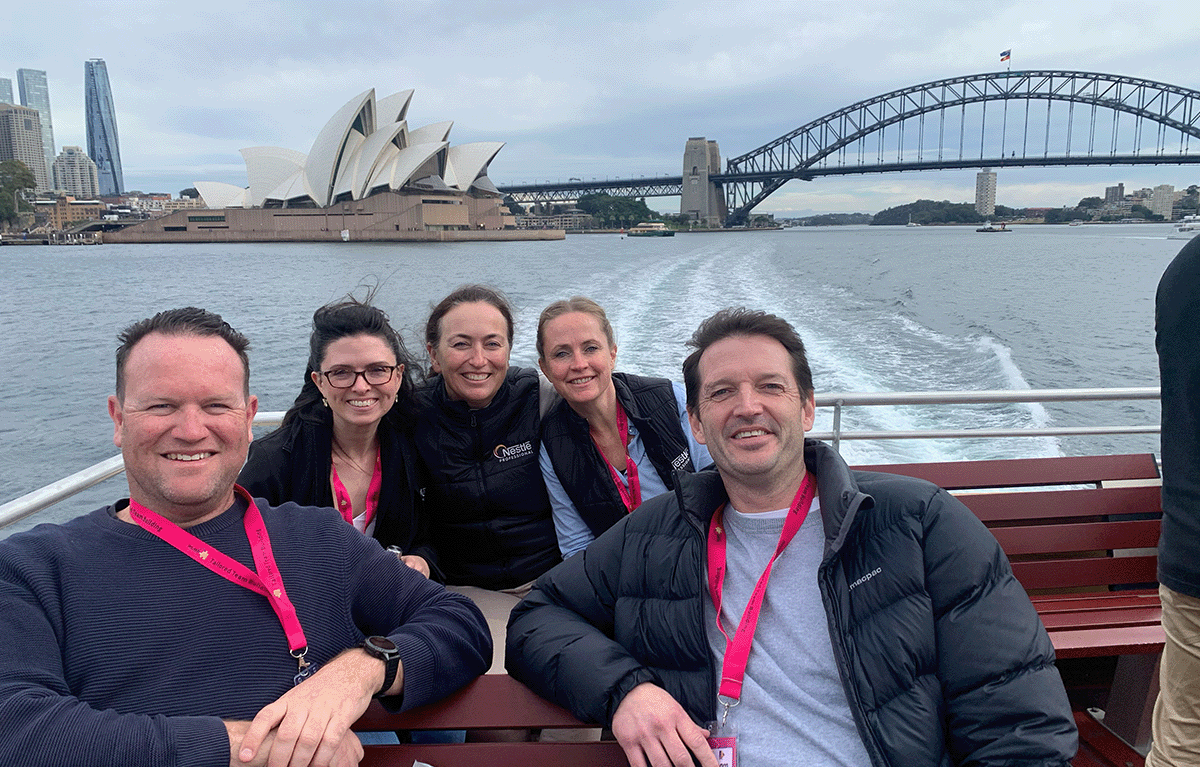 Team completing a challenge during Corporate Amazing Race team building activity