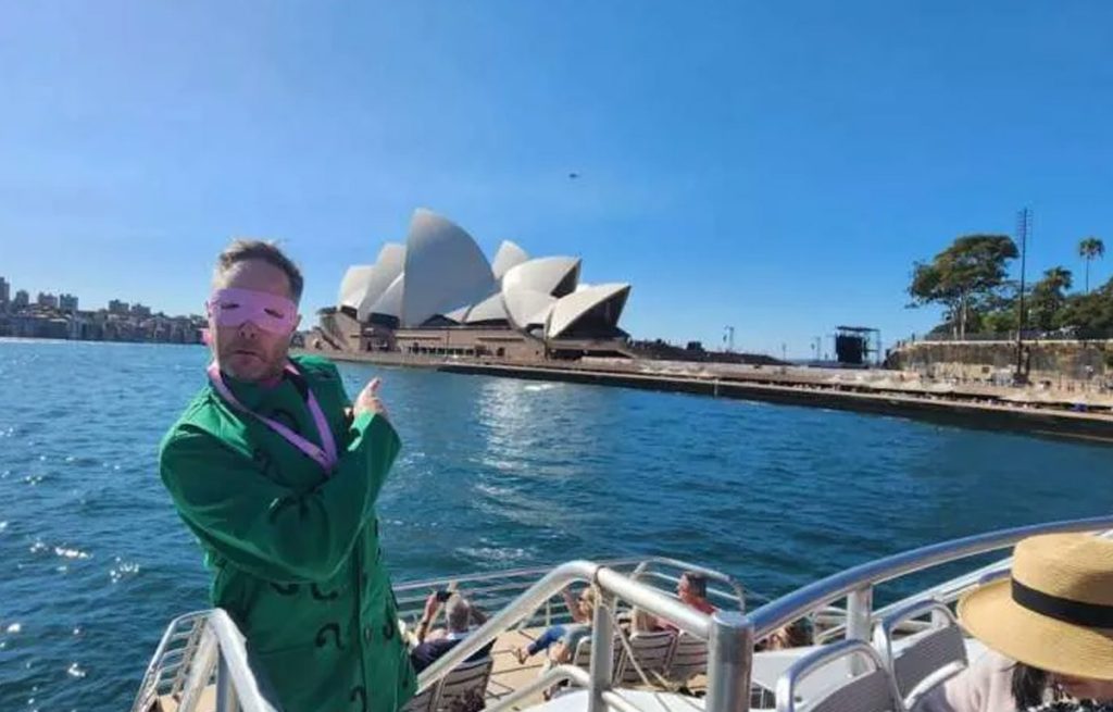 Corporate team building event with Sydney Harbour in the background