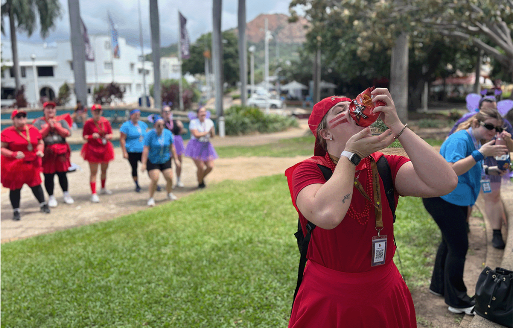 Fun challenge during a corporate amazing race