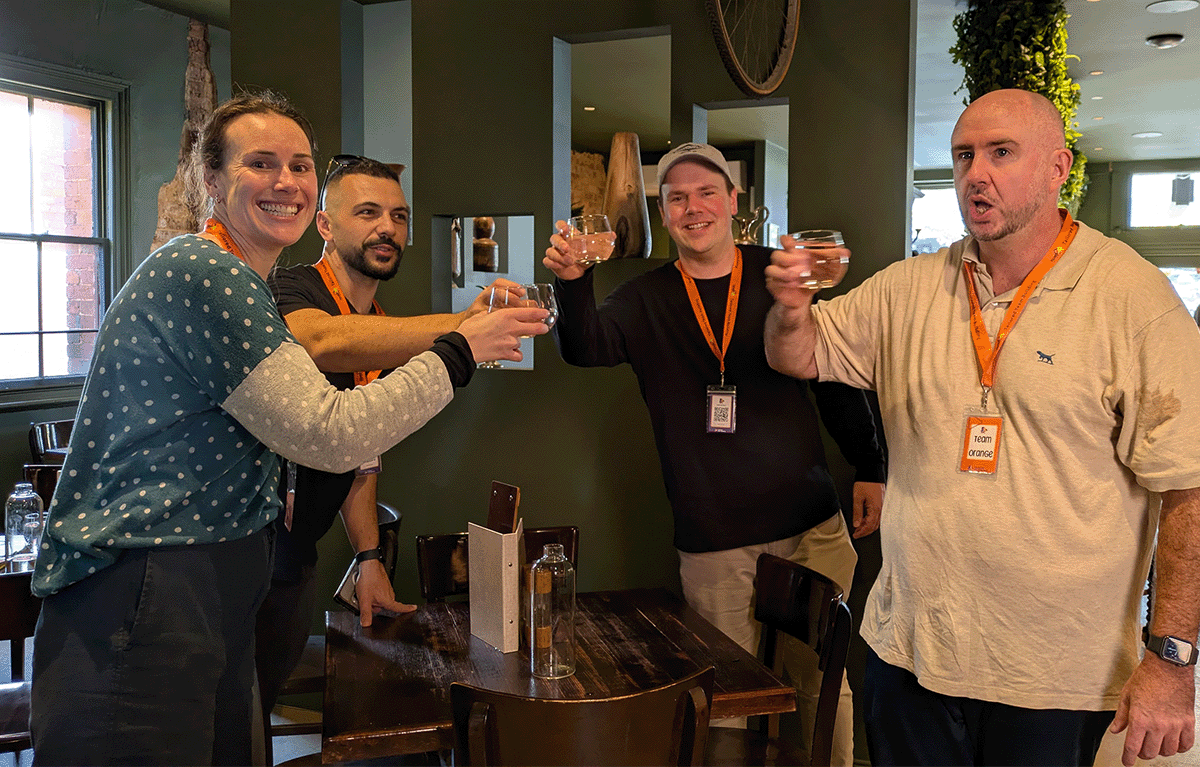Team bonding activity in regional Victoria during a corporate Amazing Race