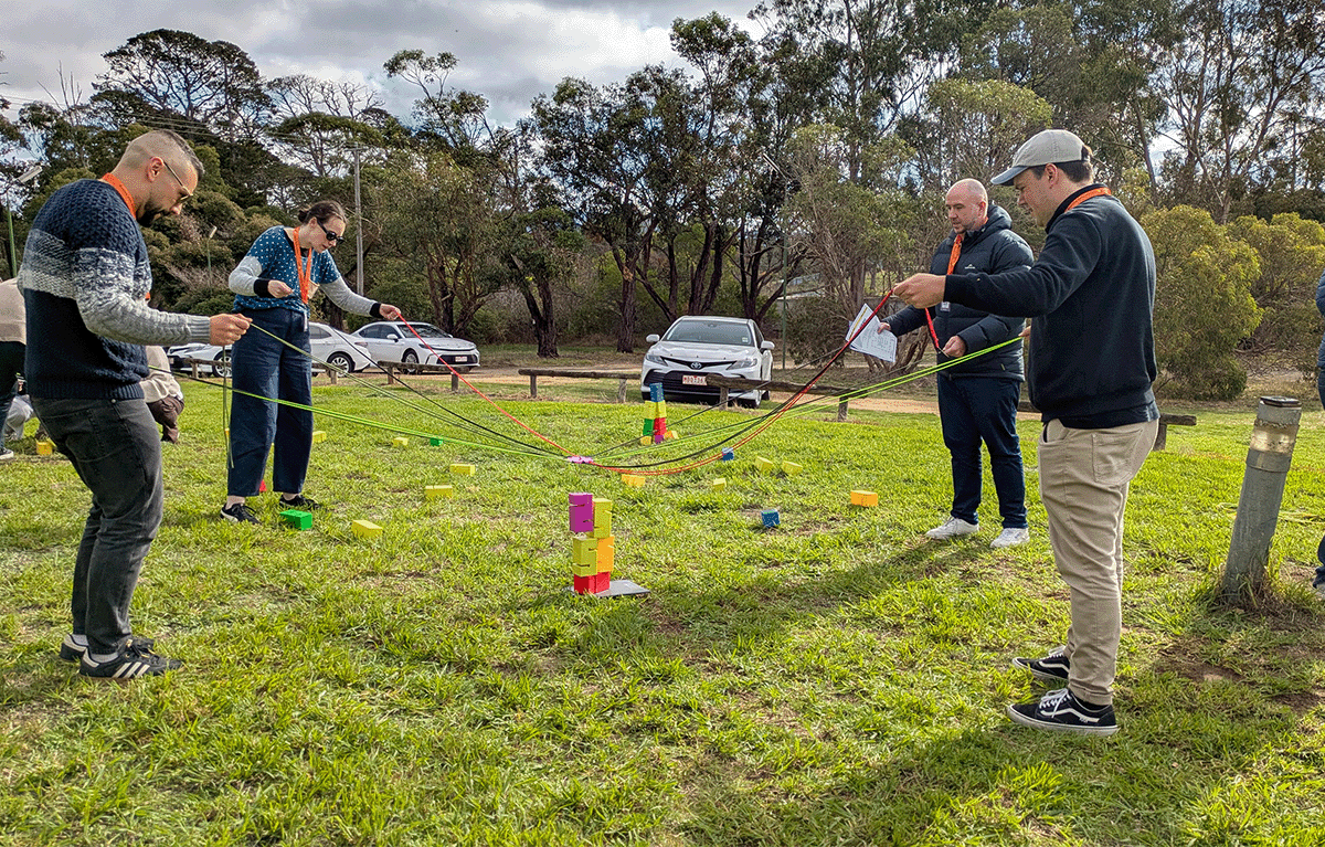 Conference breakout session in Ararat featuring outdoor team building activities