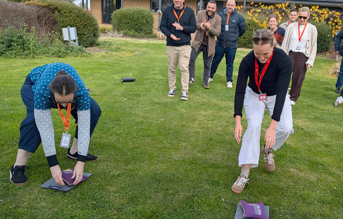 Team bonding activity in regional Victoria during a corporate Amazing Race