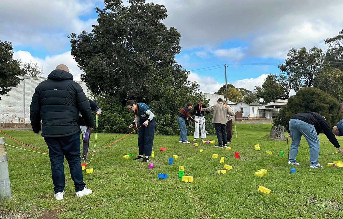 Team bonding activity in regional Victoria during a corporate Amazing Race