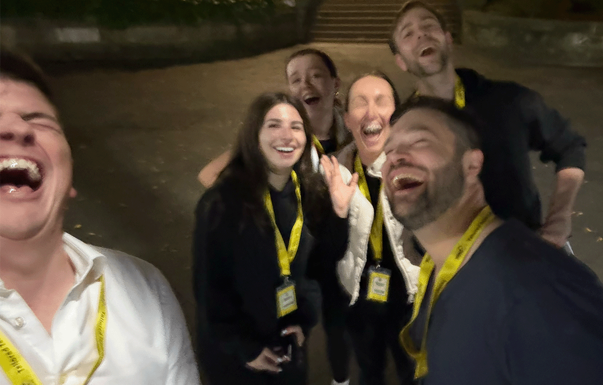 Corporate Amazing Race Sydney teams racing through CBD at night
