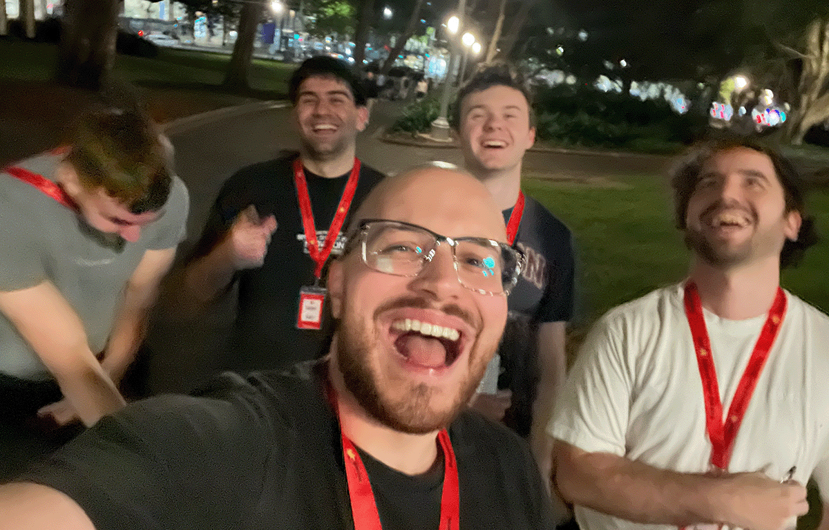 Corporate Amazing Race Sydney teams racing through CBD at night