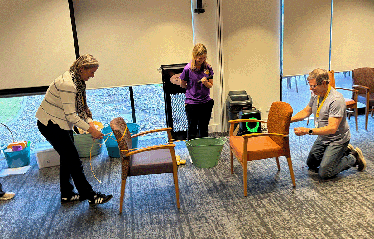 Corporate team building in Newcastle with teams completing creative Task Master challenges.