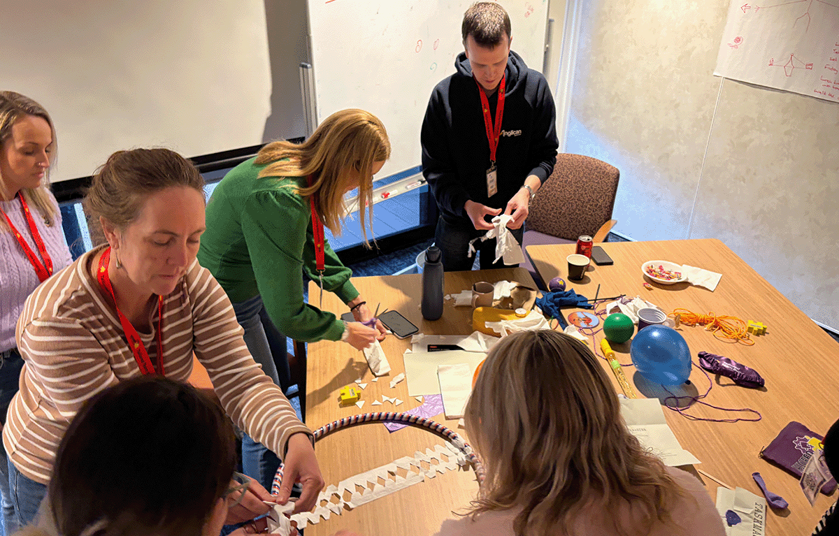 Corporate team building in Newcastle with teams completing creative Task Master challenges.