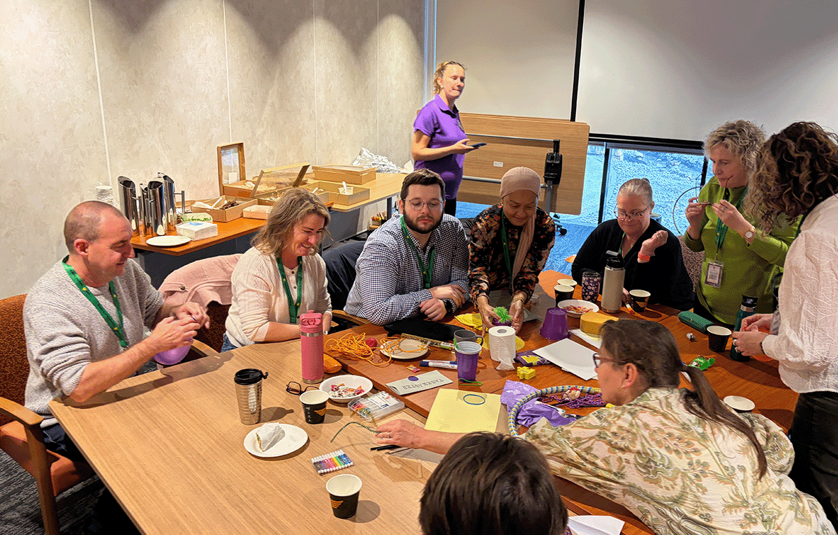 Corporate team building in Newcastle with teams completing creative Task Master challenges.