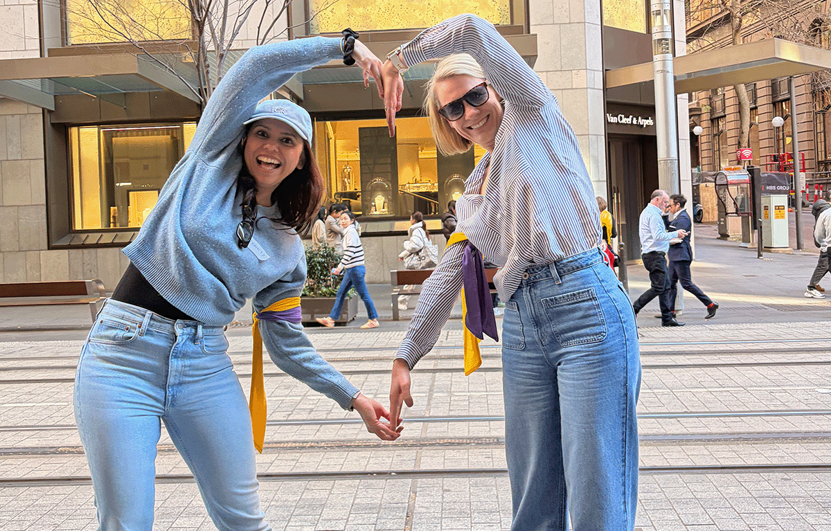 Teams enjoying different challenges on the Sydney Amazing Race