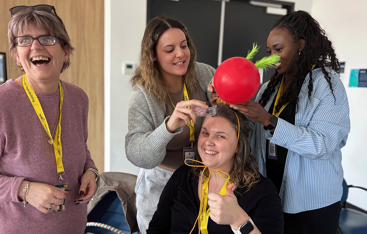 Salvation Army staff completing a team challenge during their Canberra conference