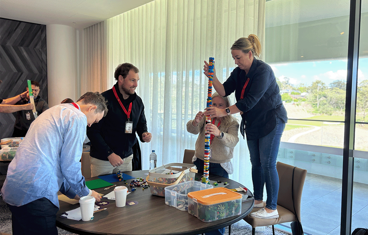 Brick Masters Sydney bringing creativity, teamwork and friendly competition to a small corporate team.