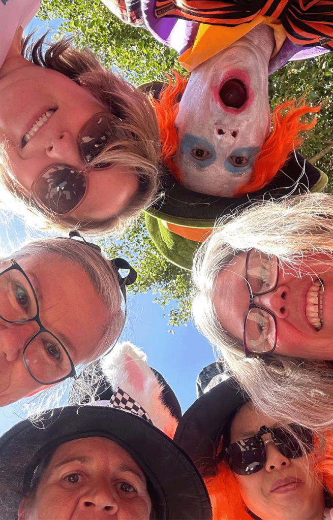 Team dressed up for an outdoor Corporate Amazing Race