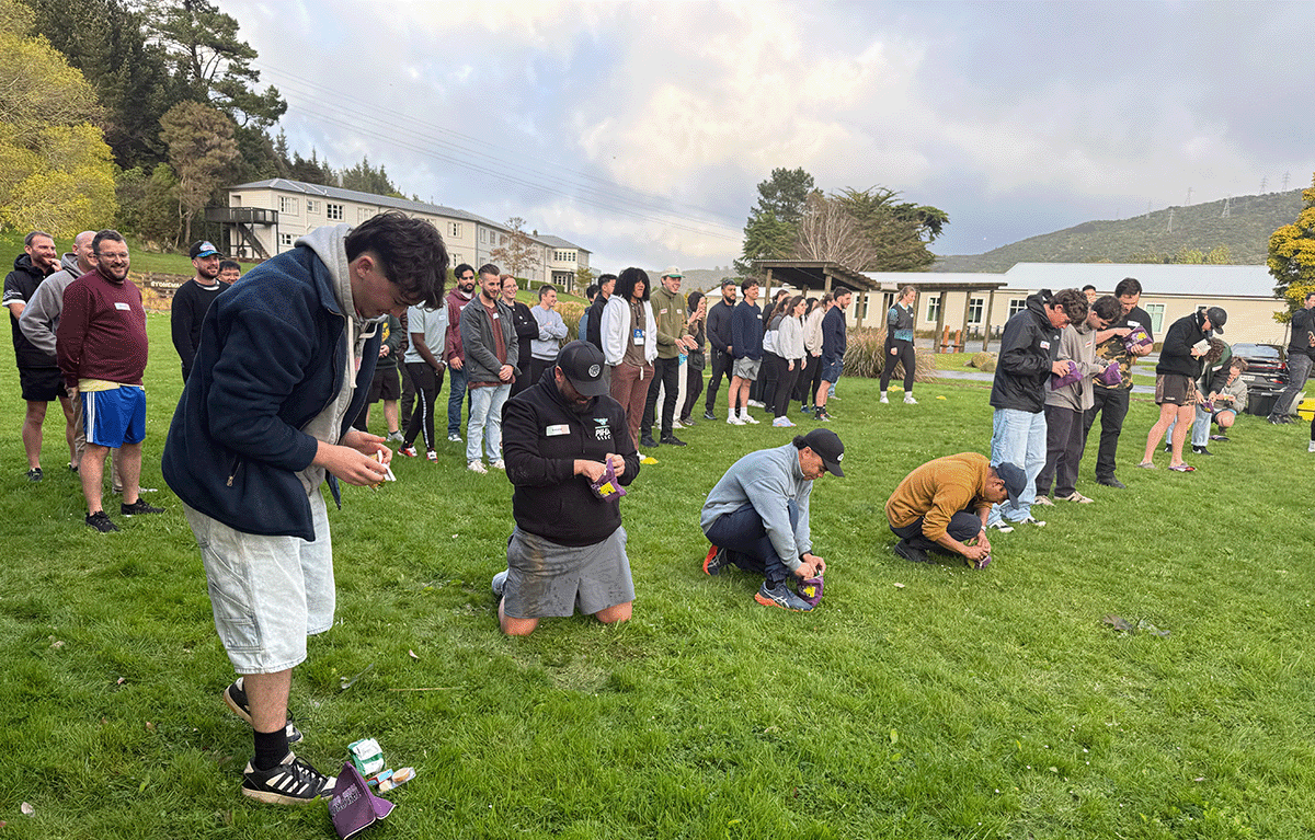 Cheeky team competition during Corporate Olympics Wellington event