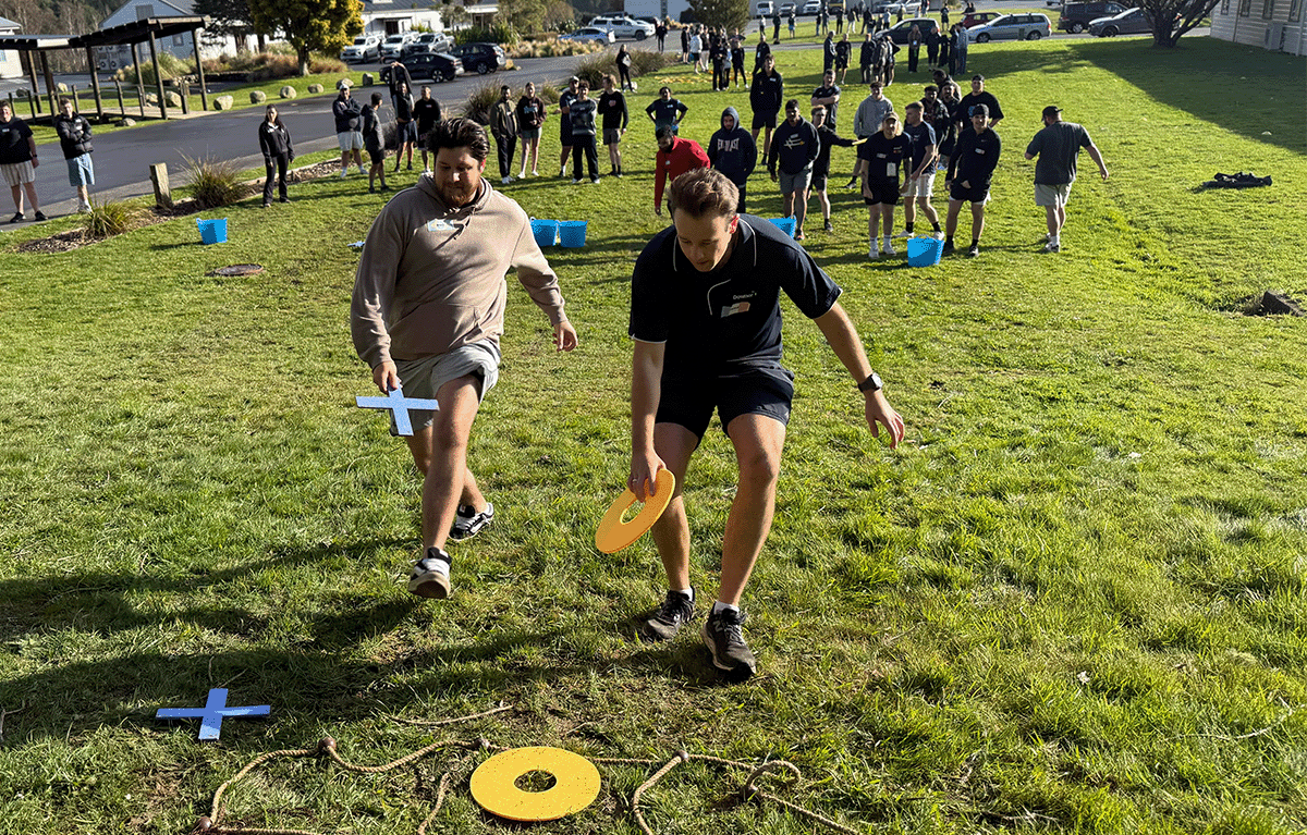 Cheeky team competition during Corporate Olympics Wellington event