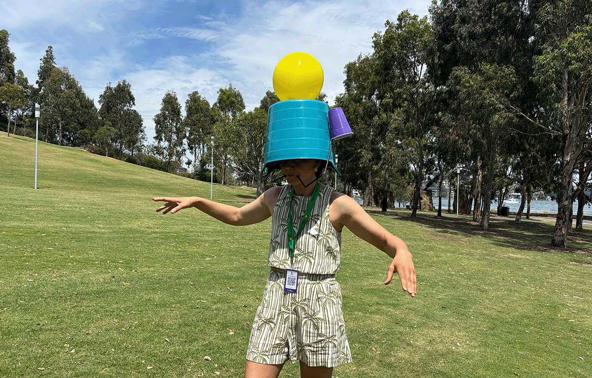 Teams having fun during a Task Master Team building session