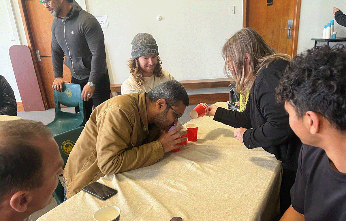 Large group team bonding event in Taumarunui with 24 teams competing in interactive Game Show challenges.