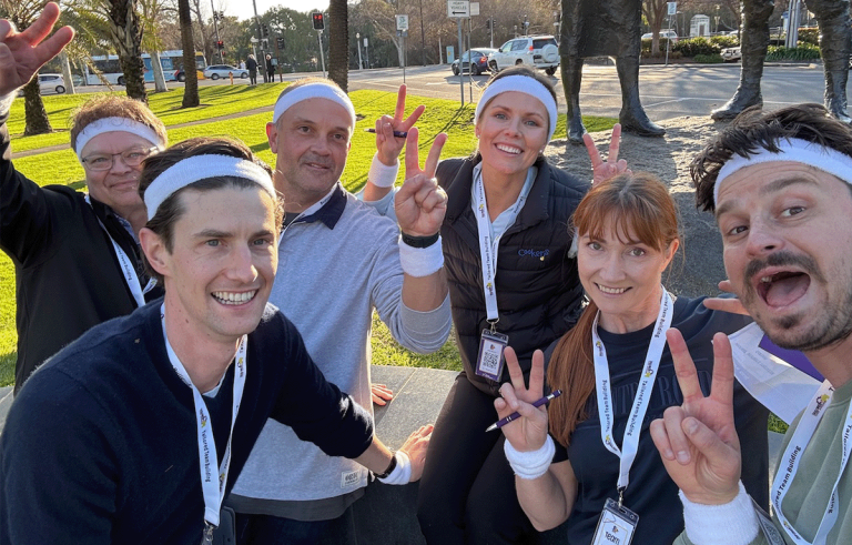 Corporate team building activity in Adelaide CBD outdoor setting