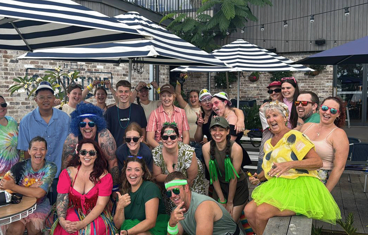 Team participating in Amazing Race challenge in Auckland CBD